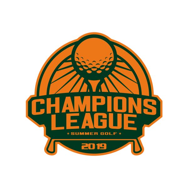 Champions League Summer Golf logo template Miniaturansicht