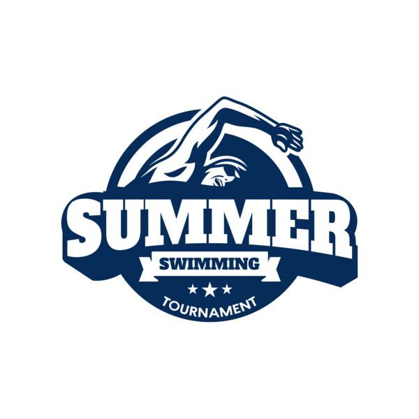 Summer Swimming Tournament logo template Miniaturansicht