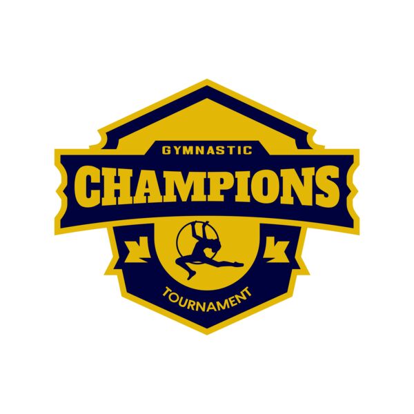 Champions Gymnastic Tournament logo template Miniaturansicht